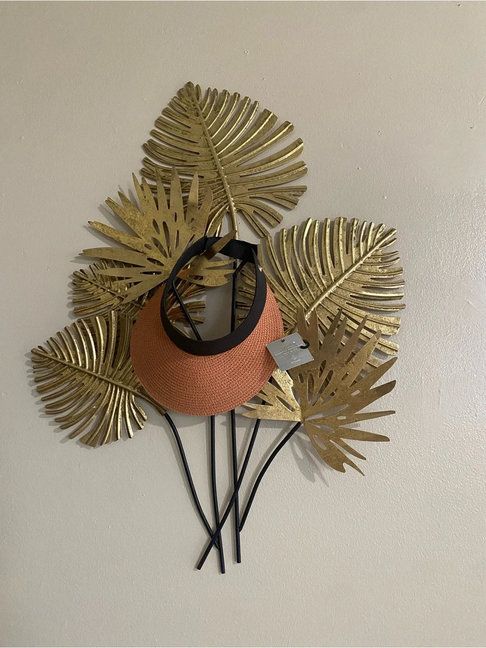 Women’s Straw Visor Hat in Terracotta